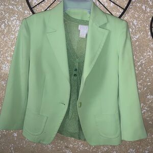 Votre Nom Light Mint Tailored Blazer